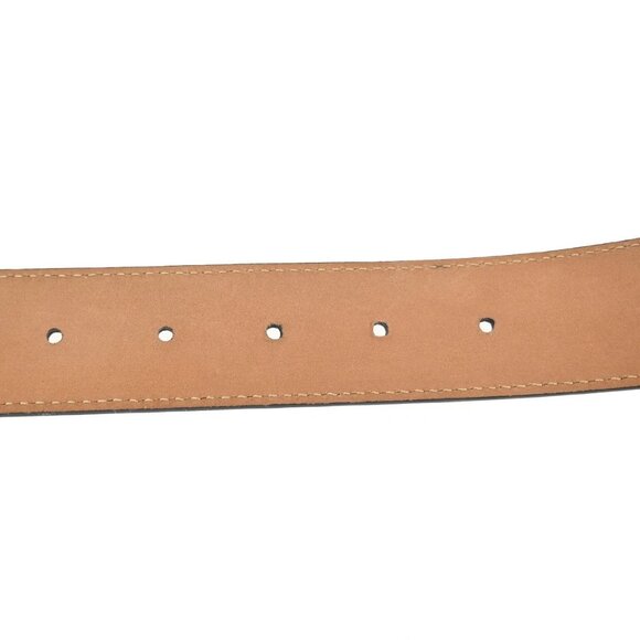 FENDI Logo Zucca Pattern Belt Buckle Leather #80/32 Brown SHW 37KA756 - Picture 7 of 16